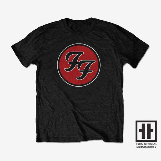 Foo Fighters Unisex T-Shirt: FF Logo (Black)