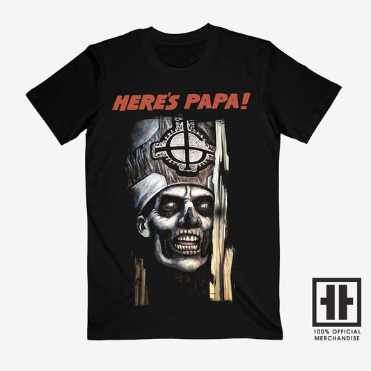 Ghost Unisex t-shirt: Here's Papa (Back Print)