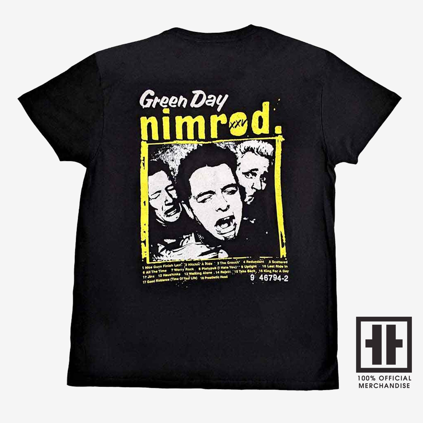 Green Day Unisex T-Shirt: Nimrod (Breast Print)