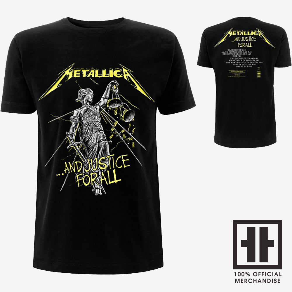 Metallica Unisex T-Shirt: ...And Justice For All (Tracks)